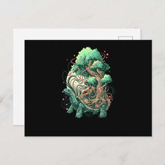Schildkrötenbaum Postkarte (Vorne/Hinten)