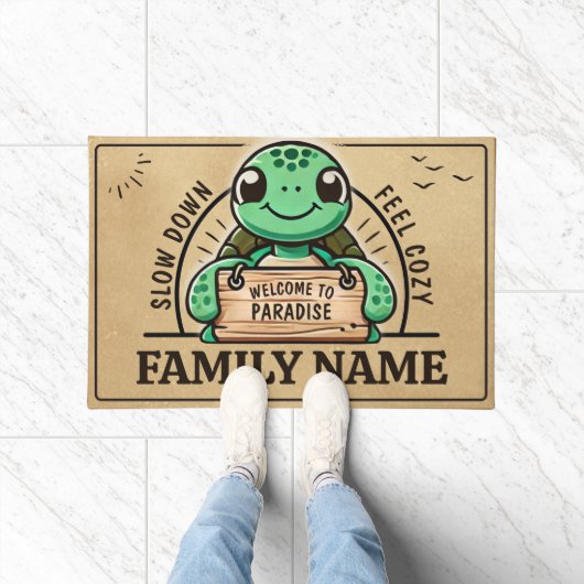 Schildkrötenbauweise für warme Familien Fußmatte (Indoor)