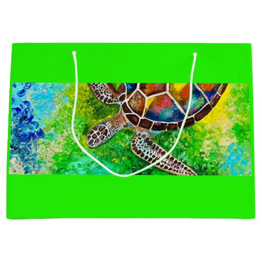 Schildkrötenbeutel Große Geschenktüte (Vorderseite)