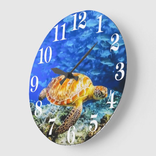 Schildkrötenbild für die Acrylwand Große Wanduhr (Winkel)