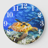 Schildkrötenbild für die Acrylwand Große Wanduhr (Vorderseite)