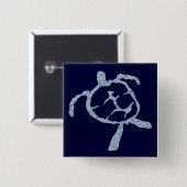 Schildkrötenblau Button (Vorne & Hinten)