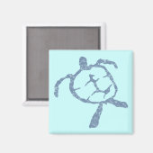 Schildkrötenblau Magnet (Vorderseite/Rückseite)