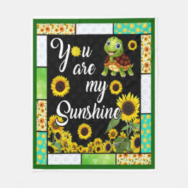 Schildkrötenblume Sie sind mein Sonnenschein Fleecedecke