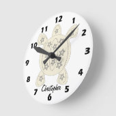 Schildkrötendesign Personalisiert Runde Wanduhr (Winkel)