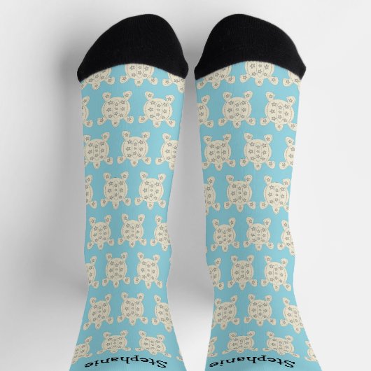 Schildkrötendesign Personalisiert Socken (Oben)