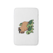 Schildkrötenfahrt Capybara, Funny Capybara Badematte (Vorderseite Vertikal)