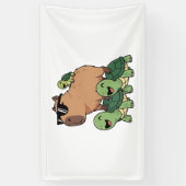 Schildkrötenfahrt Capybara, Funny Capybara Banner (Vertikal)
