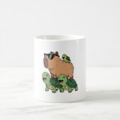 Schildkrötenfahrt Capybara, Funny Capybara Kaffeetasse (Mittel)