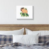 Schildkrötenfahrt Capybara, Funny Capybara Leinwanddruck (Insitu (Schlafzimmer))