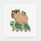 Schildkrötenfahrt Capybara, Funny Capybara Serviette (Vorderseite)