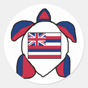Schildkrötenflagge Runder Aufkleber