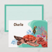 Schildkrötengestation/Einladung Einladung (Vorne/Hinten)