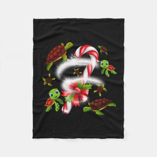 Schildkrötengift | Turtle Candy Sweet Christmas Fleecedecke (Vorderseite)