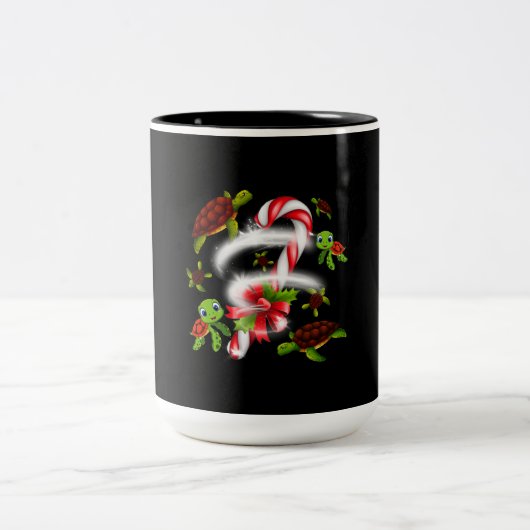Schildkrötengift | Turtle Candy Sweet Christmas Zweifarbige Tasse (Mittel)