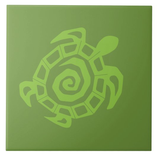 Schildkrötengrün Fliese (Vorderseite)