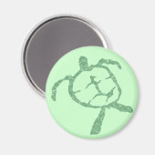 Schildkrötengrün Magnet (Vorderseite/Rückseite)