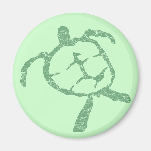 Schildkrötengrün Magnet (Vorne)