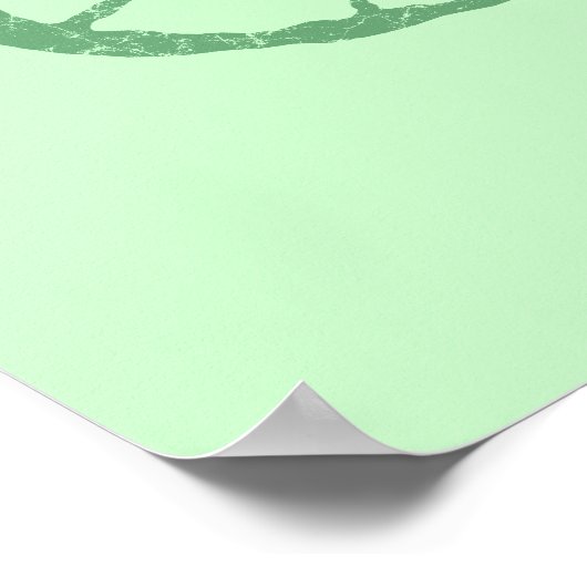 Schildkrötengrün Poster (Ecke)