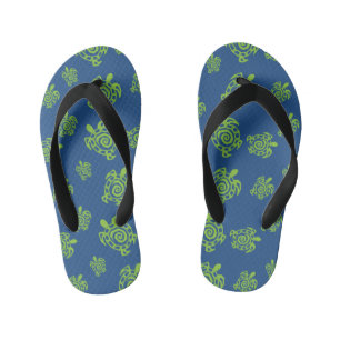 Schildkrötengrün und blau kinderbadesandalen