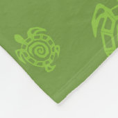 Schildkrötengrüne Grafik Fleecedecke (Ecke)