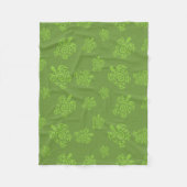 Schildkrötengrüne Grafik Fleecedecke (Vorderseite)