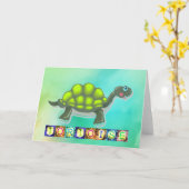 Schildkrötengrüße Karte (Gelbe Blume)