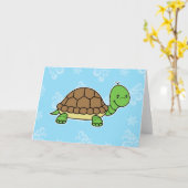 Schildkrötengrüßkarte Karte (Gelbe Blume)