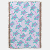 Schildkrötenherz Aquarellkunstmuster werfen Decke (Vorderseite Vertikal)