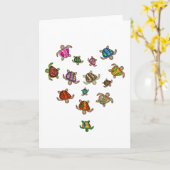 Schildkrötenherz Karte (Gelbe Blume)