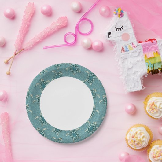 Schildkrötenhintergrund Pappteller (Party)