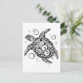 Schildkrötenkarte, die Schildkröten Gerettet, Meer Postkarte (Stehend Vorderseite)