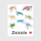 Schildkrötenkleber Aufkleber (Blatt)