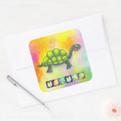 Schildkrötenkleber Quadratischer Aufkleber (Umschlag)