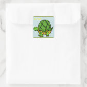 Schildkrötenkleber Quadratischer Aufkleber (Tasche)