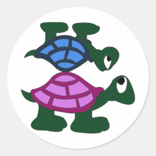 Schildkrötenkleber Runder Aufkleber