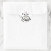 Schildkrötenkleber Runder Aufkleber (Tasche)