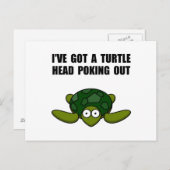 Schildkrötenkopfausstechen Postkarte (Vorne/Hinten)