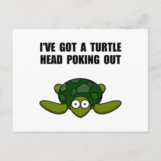 Schildkrötenkopfausstechen Postkarte (Vorderseite)