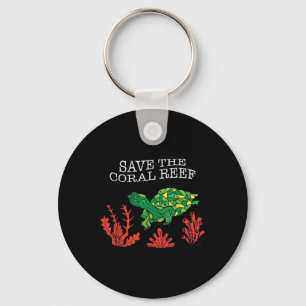 Schildkrötenkoralle Rettete die Umwelt des Koralle Schlüsselanhänger