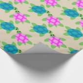 Schildkrötenkrötendesign - glänzendes Schleifpapie Geschenkpapier (Ecke)