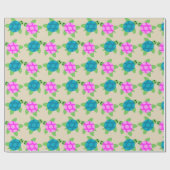 Schildkrötenkrötendesign - glänzendes Schleifpapie Geschenkpapier (Flach)