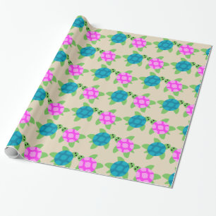 Schildkrötenkrötendesign - glänzendes Schleifpapie Geschenkpapier