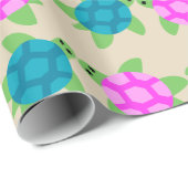 Schildkrötenkrötendesign - glänzendes Schleifpapie Geschenkpapier (Rolleneckpunkt)