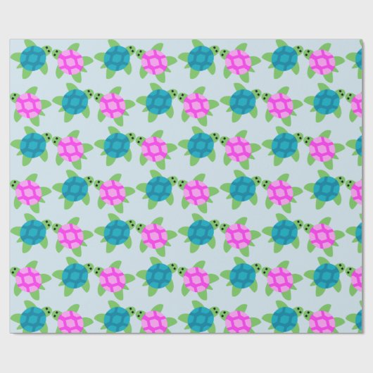 Schildkrötenkrötendesign - glänzendes Schleifpapie Geschenkpapier (Flach)