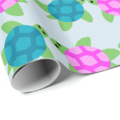 Schildkrötenkrötendesign - glänzendes Schleifpapie Geschenkpapier (Rolleneckpunkt)