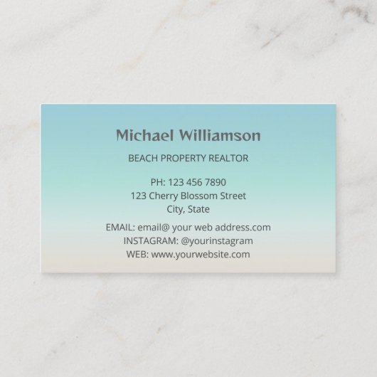 Schildkrötenküste Visitenkarte (Rückseite)