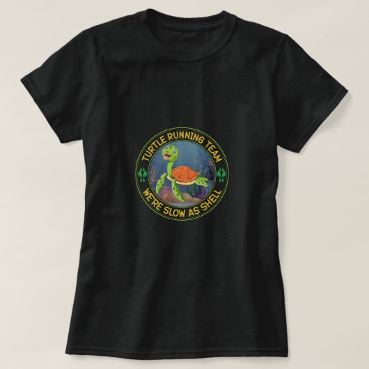 Schildkrötenlaufteam, wir sind langsam als Muschel T-Shirt (Design vorne)