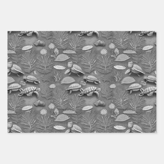Schildkrötenlebensdauer Nr. 2 Geschenkpapier Set (Vorderseite 3)