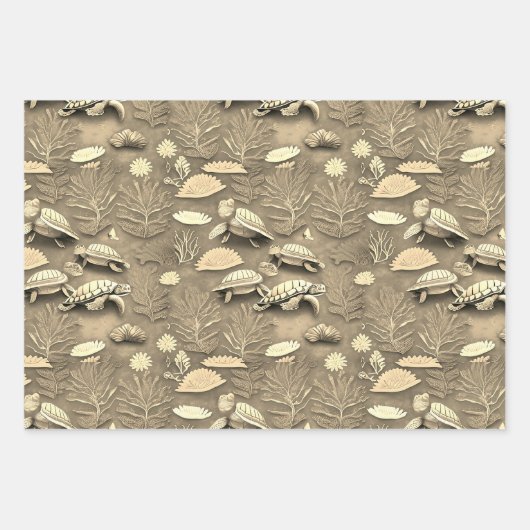 Schildkrötenlebensdauer Nr. 2 Geschenkpapier Set (Vorderseite 2)